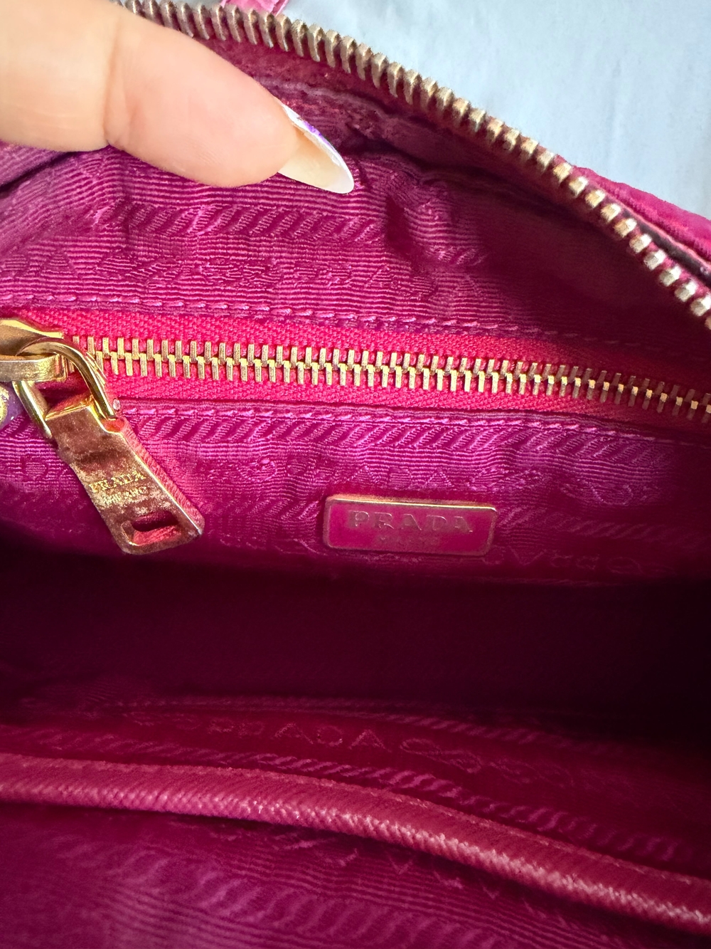 Prada Pink Nylon Crossbody Bag with Gold Hardware - Picture 12 of 16